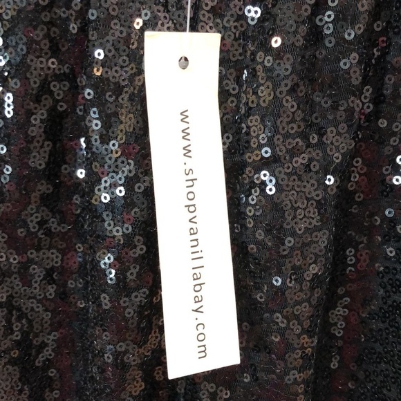 BLACK sequin leggings from Vanilla Bay.  NWT.  Size S - Picture 5 of 5